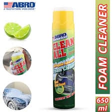 Abro Clean All 650ml Foam Cleaner, Deep Cleaning, Foaming Action Lifts Out Dirt and Removes Stains from Upholstery, Vinyl, and Carpeting, Fresh Lime Scent, Includes Brush Cap - FC-650 (MABRO012) Abro Clean All 650ml Foam Cleaner, Deep Cleaning, Foaming Action Lifts Out Dirt and Removes Stains from Upholstery, Vinyl, and Carpeting, Fresh Lime Scent, Includes Brush Cap - FC-650 (MABRO012)